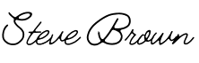 Steve Brown signature
